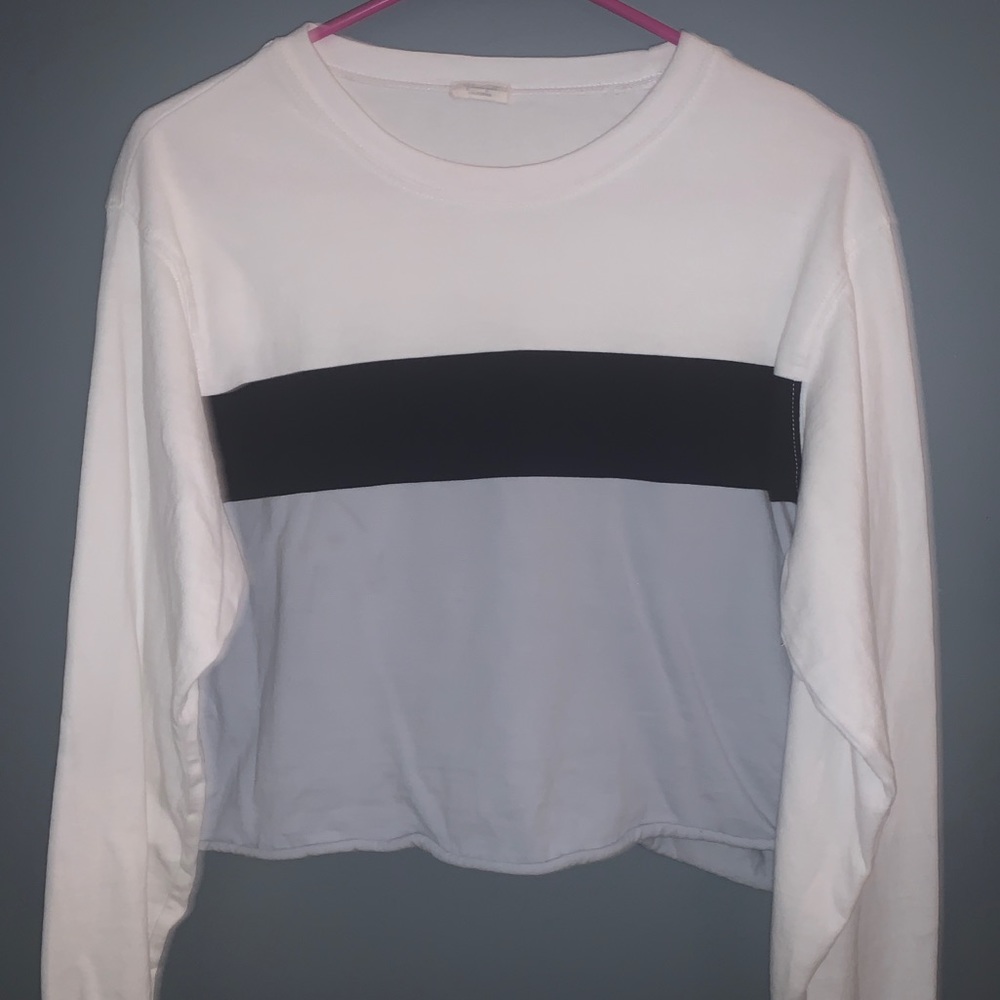 John galt cropped cutoff long sleeve shirt